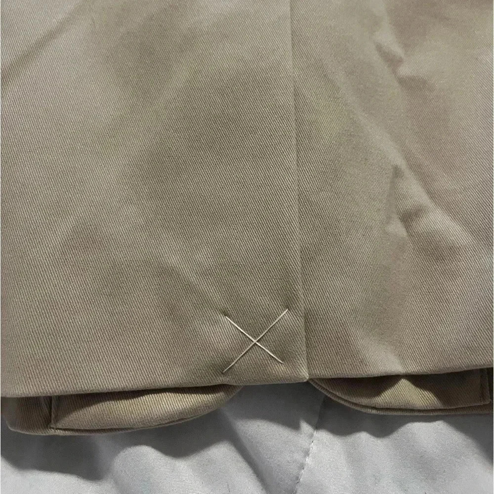 J Crew Khaki Blazer Beige One Button NWT Cream Beige Size 12 Single Breast Chino - Picture 11 of 15